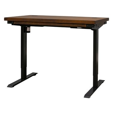 Addison Rustic Electric Sit and Stand Desk In Brown