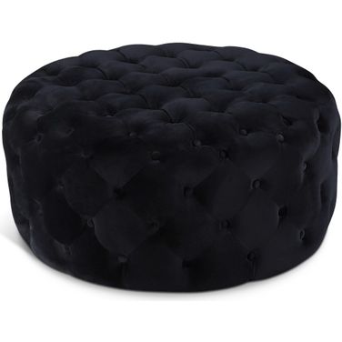 Addison Velvet Ottoman/Bench In Black