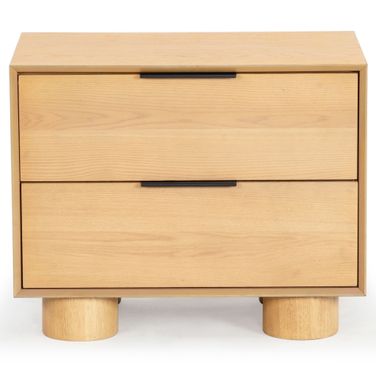 Addyson Wood 2 Drawer Nightstand In Natural