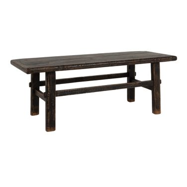 Adelaide Reclaimed Elm Wood Coffee Table In Black