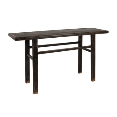 Adelaide Reclaimed Elm Wood Console Table In Black