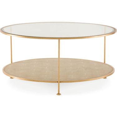 Adele Round Cocktail Table In Gold