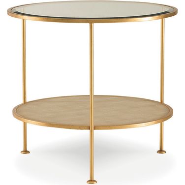 Adele Round End Table In Gold