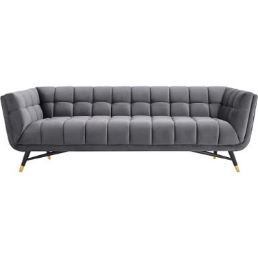 Adept Gray Performance Velvet Sofa