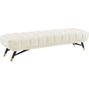 Adept Ivory Performance Velvet Bench
