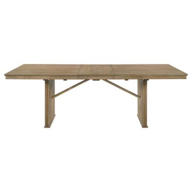 Adina 89 Inch Extension Dining Table In Distressed Light Brown