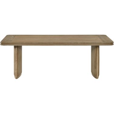 Adina Rectangular Wood Coffee Table In Distressed Light Brown