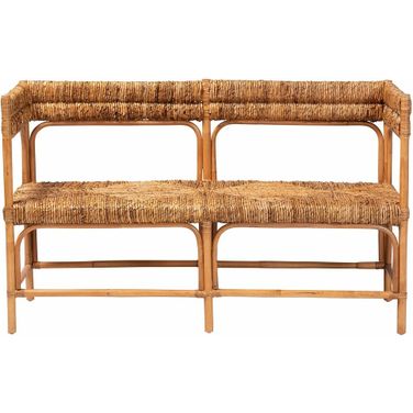 Adisa Natural Rattan Bench In Honey