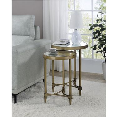 Aditya Nesting Table In Brass