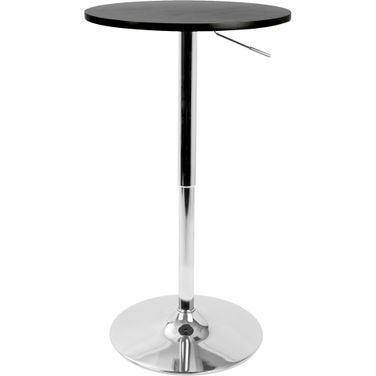 Adjustable Contemporary Bar Table In Black