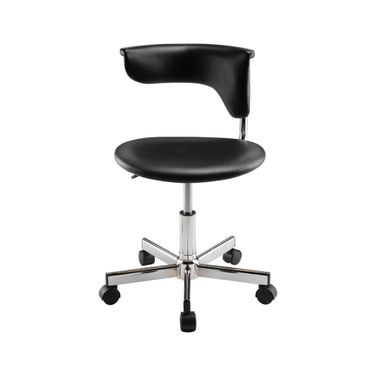 Adjustable Height Swivel Rolling Conference Office Chair In Silver and Black