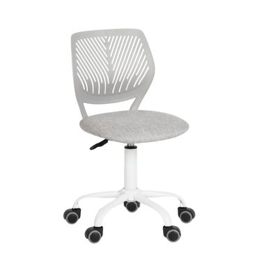 Adjustable Height Swivel Rolling Office Chair In Gray and Black
