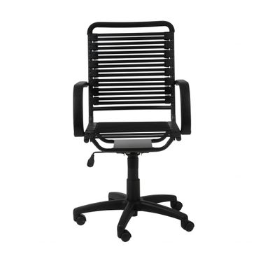 Adjustable Swivel Bungee Rolling Office Chair In Black