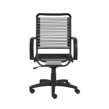 Adjustable Swivel Bungee Rolling Office Chair In Black