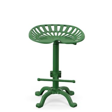 Adjustable Tractor Seat Barstool In Tractor Green