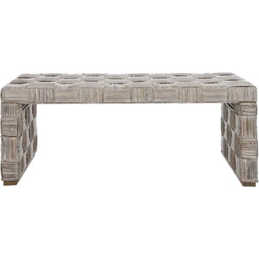 Adkin White Wash Rattan Coffee Table