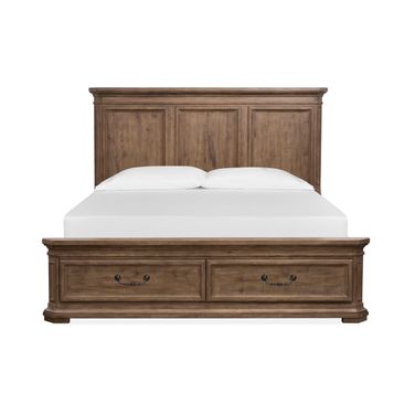 Adler Court King Panel Storage Bed In Florentine Walnut