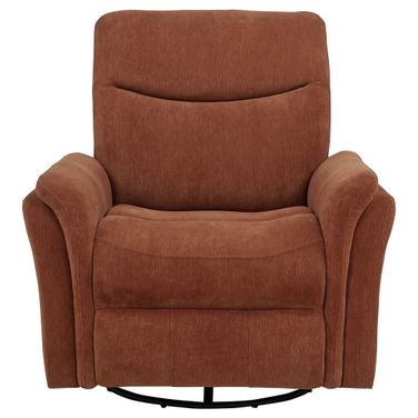 Adler Upholstered Power Swivel Glider Recliner In Rust