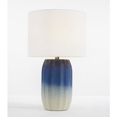 Adley Table Lamp in Blue and White