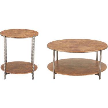 Adna Occasional Table Set In Brown