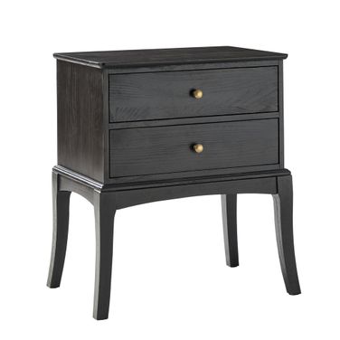 Adolf 2-Drawer Nightstand In Charcoal