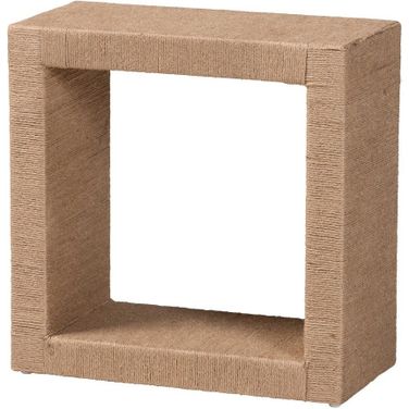 Adonica Jute and Wood End Table In Natural Brown