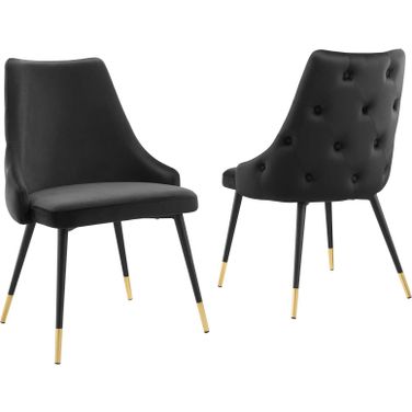 Adorn Dining Side Chair Performance Velvet Set of 2 EEI-5043-BLK
