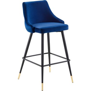 Adorn Performance Velvet Bar Stool In Navy