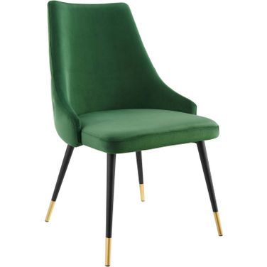 Adorn Tufted Performance Velvet Dining Side Chair In Emerald