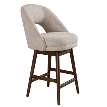 Adrian 26 Inch Counter Height Swivel Barstool Set of 4 In Ancient Stone and Brown