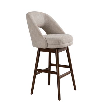 Adrian 30 Inch Bar Height Swivel Barstool Set of 4 In Ancient Stone and Brown