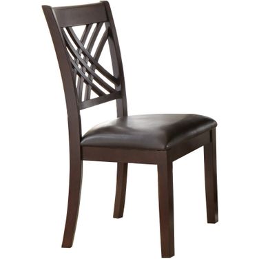 Adrian Dark Brown Side Chair Set of 2
