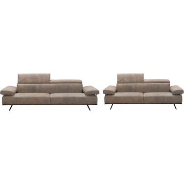 Adrian Silverfox Dandy Leather Living Room Set
