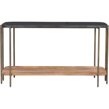 Adrienne Rectangle Console Table In Dark Brown and Natural