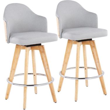 Ahoy Fixed-Height Counter Stool Set of 2 In Light Grey