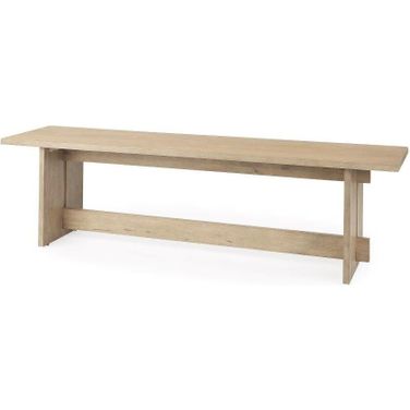 Aida 18H Light Brown Wood Dining Bench