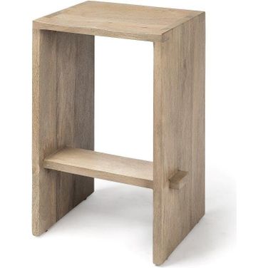 Aida 26 Inch Seat Height Light Brown Wood Counter Stool