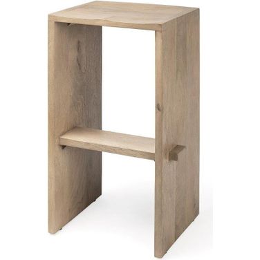 Aida 30 Inch Seat Height Light Brown Wood Bar Stool