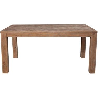 Aiden Fixed Top Dining Table In Weathered Natural