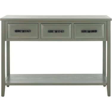Aiden French Gray 3-Drawer Console Table