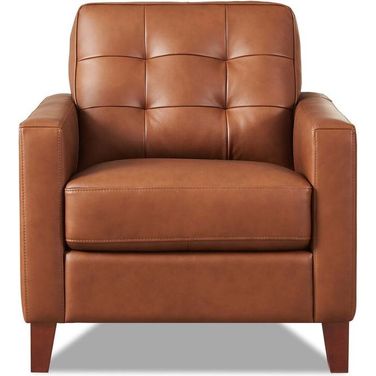 Aiden Leather Chair In Nutmeg