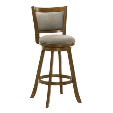 Aiden Swivel Bar Height Bar Stool In Sepia Brown and Grey