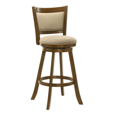 Aiden Swivel Bar Height Bar Stool In Sepia Brown and Grey
