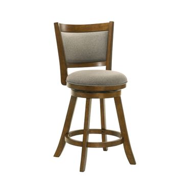 Aiden Swivel Counter Height Bar Stool In Sepia Brown and Grey