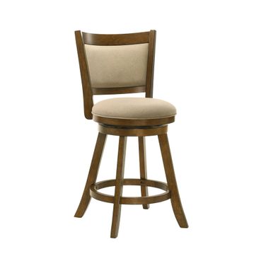 Aiden Swivel Counter Height Bar Stool In Sepia Brown and Grey