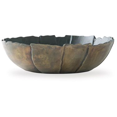 Aidman Bowl In Antique Gold and Black
