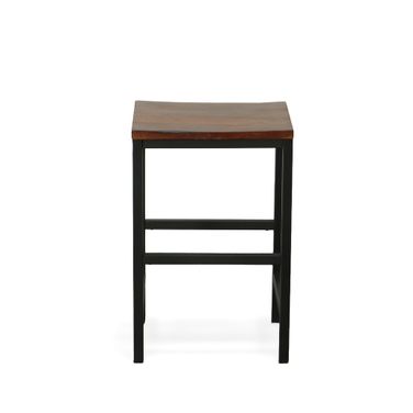 Aileen 24 Inch Counter Stool In Chestnut and Black