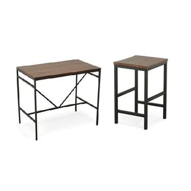 Aileen Home Bar Set In Chestnut and Black