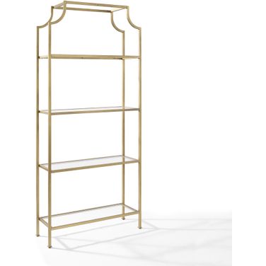 Aimee Etagere Bookcase In Soft Gold