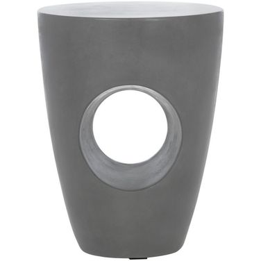 Aishi Dark Gray Concrete Accent Table